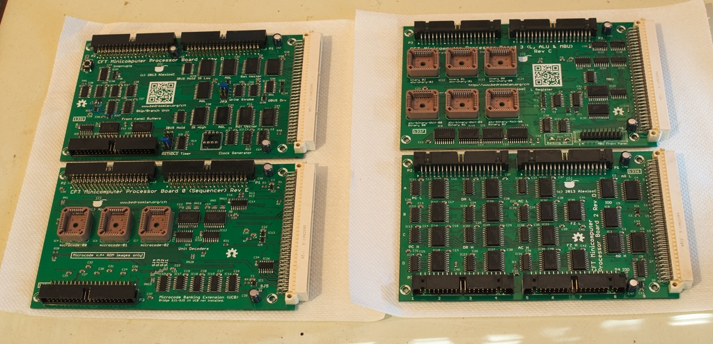 All four Processor Boards shortly after construction