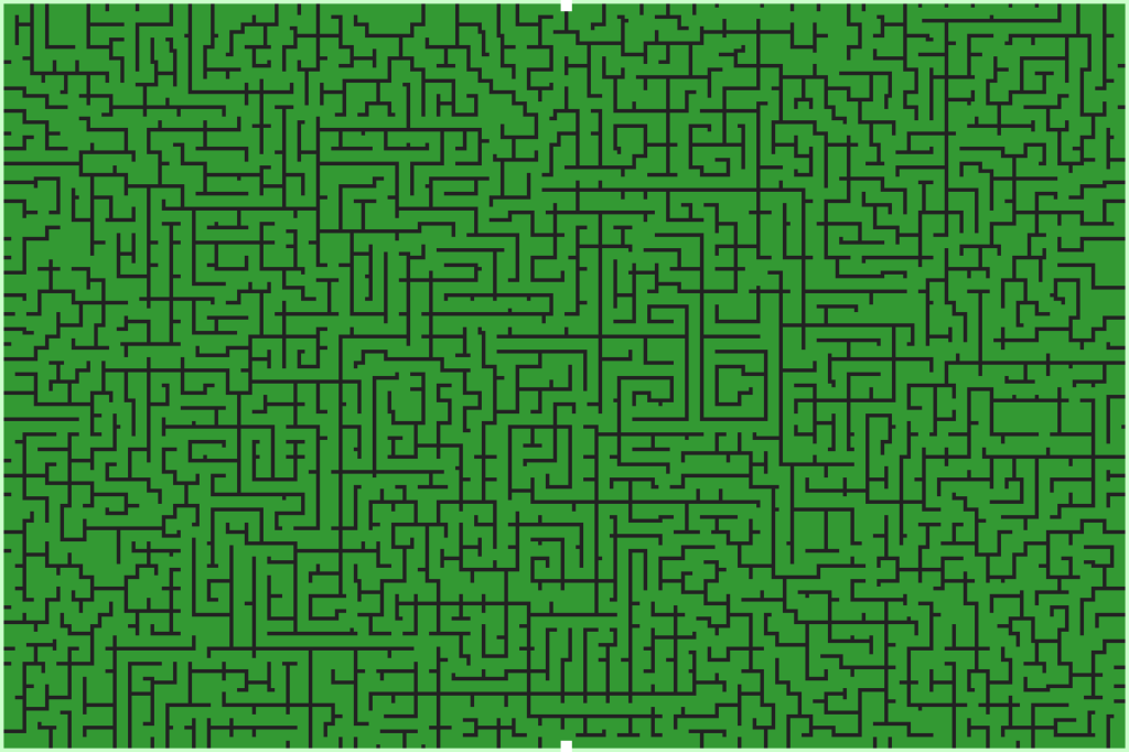 A maze with medium corridors