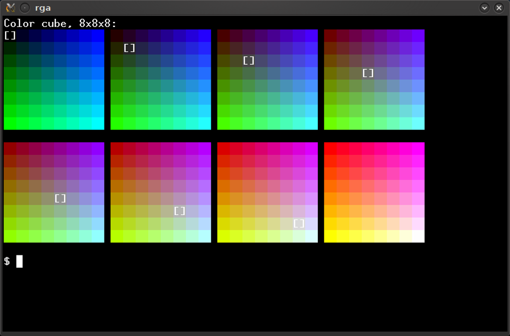 8×8×8 colour cube